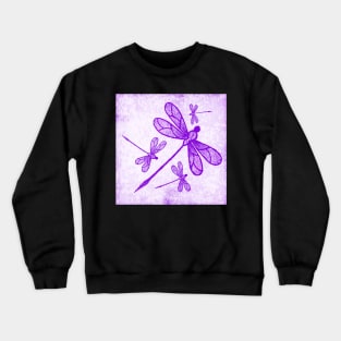 Beautiful abstract dragonflies in purple Crewneck Sweatshirt